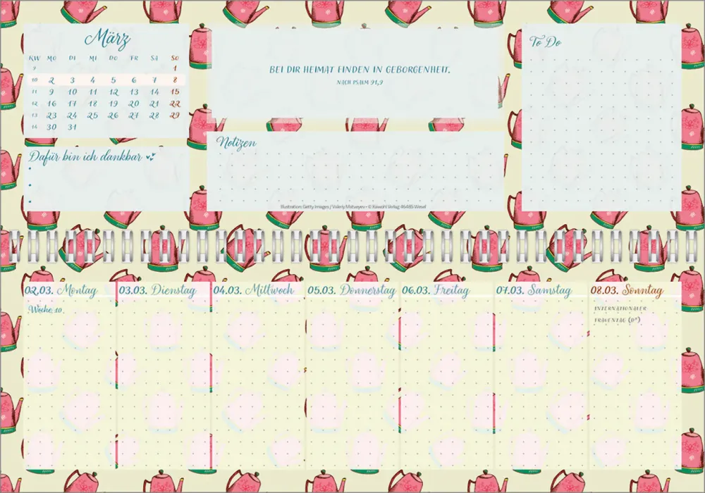 Meine fröhlich-bunte Segenswoche - Wochen-Tischkalender