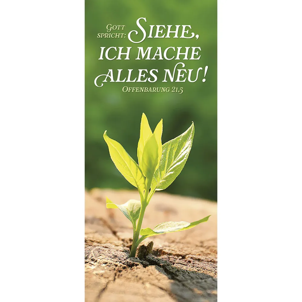 Gott spricht: Siehe, ich mache alles neu! - Jahreslosung 2026 - Lesezeichen 24 Stück
