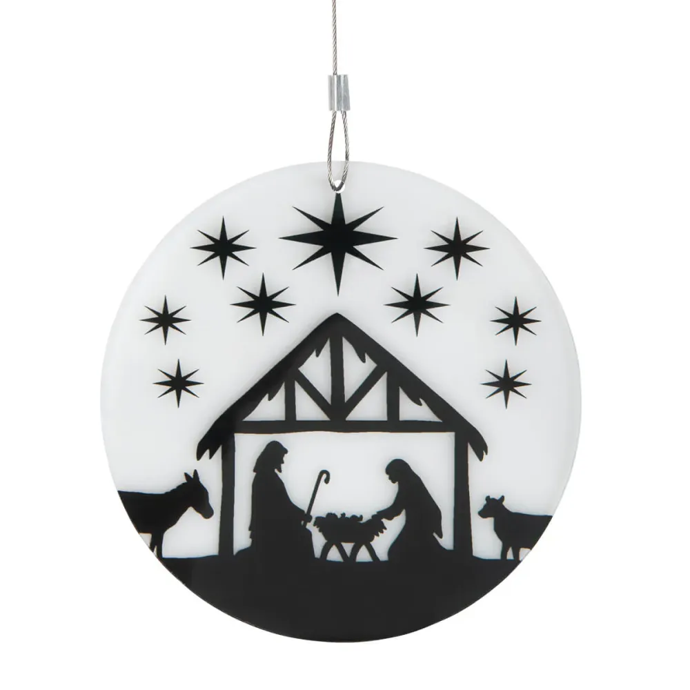 Krippe/Sterne - Dekohänger - Durchmesser 12 cm