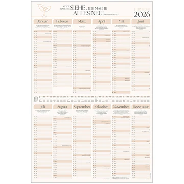 Kawohl-Poster-Terminer - Wandkalender Jeder Tag ist ein Geschenk von dir - Mit Jahreslosung und...