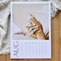 Wandkalender YOU ARE - mit stylischer Klammer zum Aufhängen