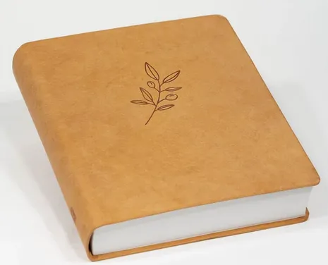 Sconi Bibel Bibel mit Olivenzweig - hellbraun mit Schreibrand