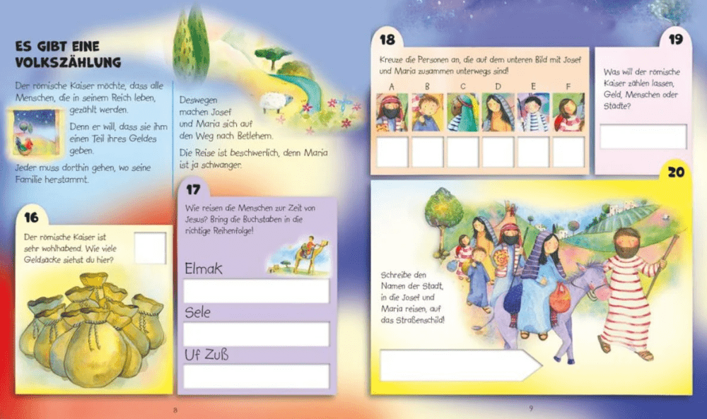 101x Bibelspass - Weihnachten - Rätseln - Malen - Finden