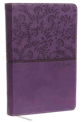 Englisch, Bibel New King James Version, deluxe Gift Bible, Leathersoft, Lila mit Laubwerk,...