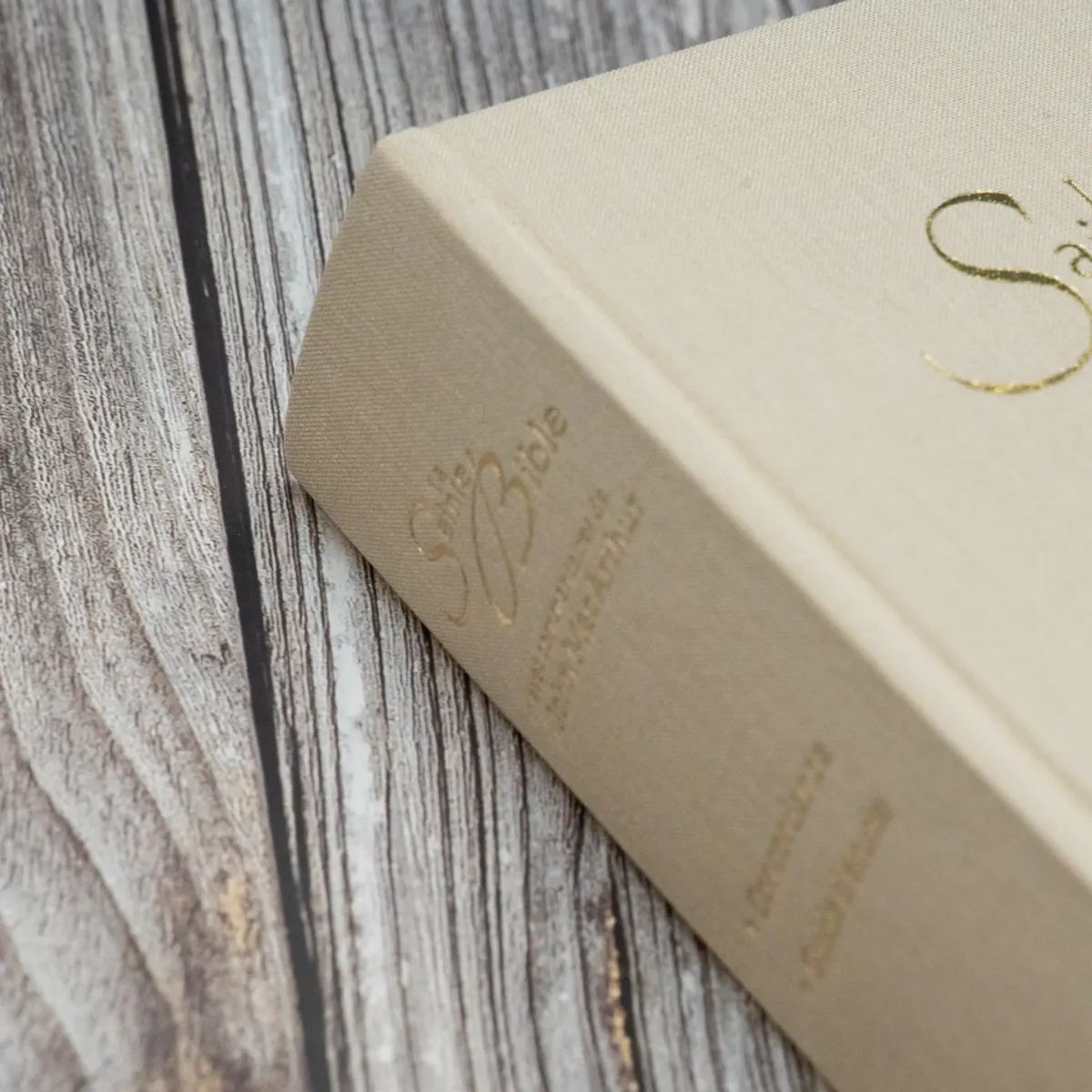 Studienbibel Segond NEG MacArthur, französisch - Softcover, beige Leineneinband