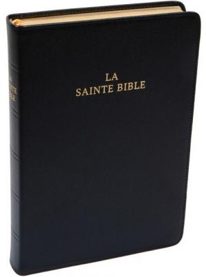Bible Darby édition de Rolle 2022, Grand Format Cuir noir sans rebord, tranche or