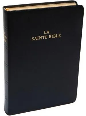 Bible Darby édition de Rolle 2022, Grand Format Cuir noir sans rebord, tranche or