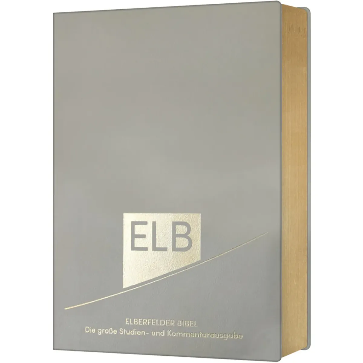 Elberfelder Bibel - Leder Grau mit Goldschnitt - Die große Studien- und Kommentarausgabe