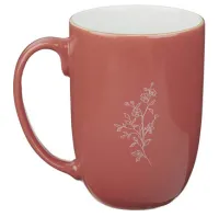 Tasse - Vertraue - rosa, Blumenmotif, 444ml