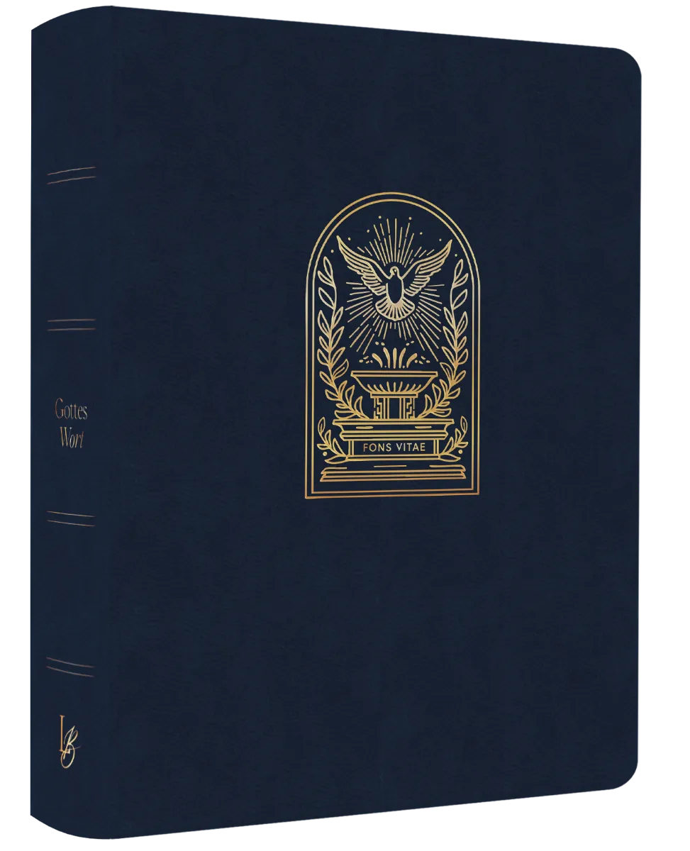 Schlachter Liebezurbibel (Schreibrandbibel Fons Vitae) - Flexibler Kunstledereinband - Blau mit...