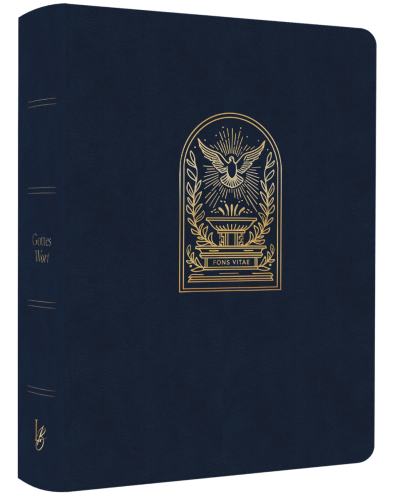 Schlachter Liebezurbibel (Schreibrandbibel Fons Vitae) - Flexibler Kunstledereinband - Blau mit...