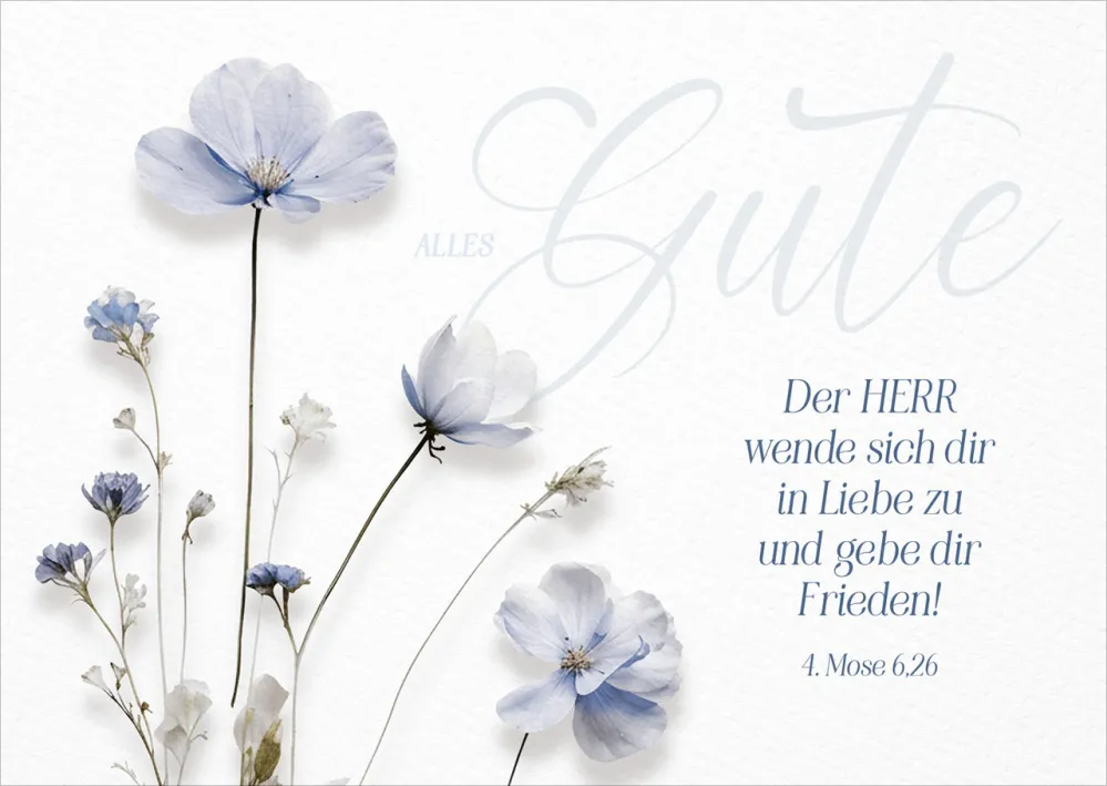 Postkarte Alles Gute - 4. Mose 6,26