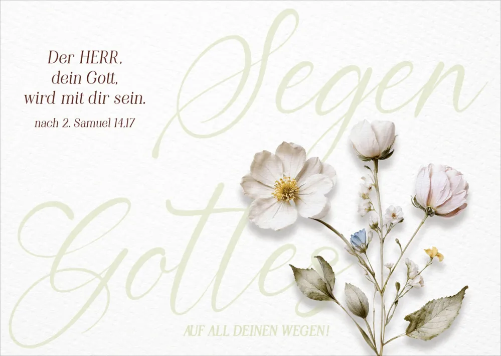 Postkarte Gottes Segen - nach 2. Samuel 14,17