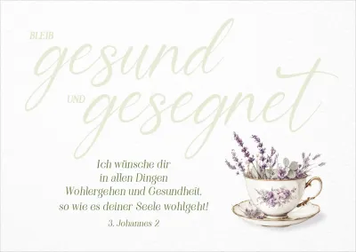 Postkarte Gesundheit - 3. Johannes 2