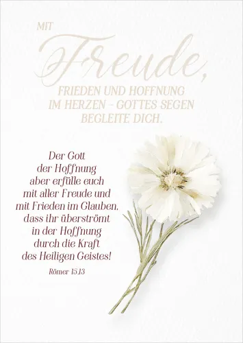 Postkarte Freude - Römer 15,13