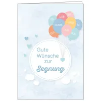 Gute Wünsche zur Segnung - Faltkarte Segnung mit Umschlag
