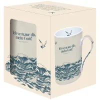 Tasse - Ich vertrau dir, mein Gott - weiss, 270ml, Motiv Meer
