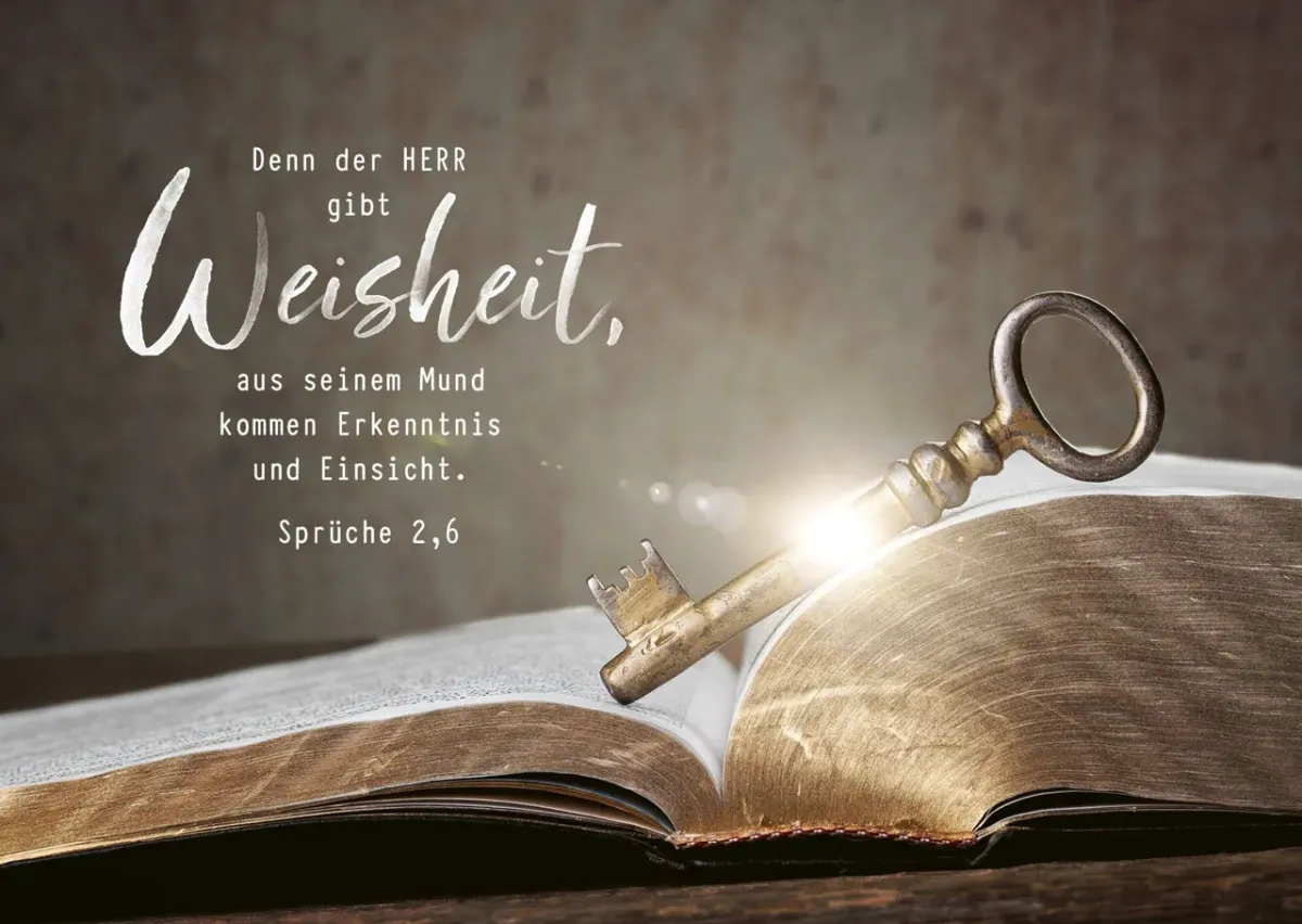 Postkarte Weisheit - Sprüche 2,6