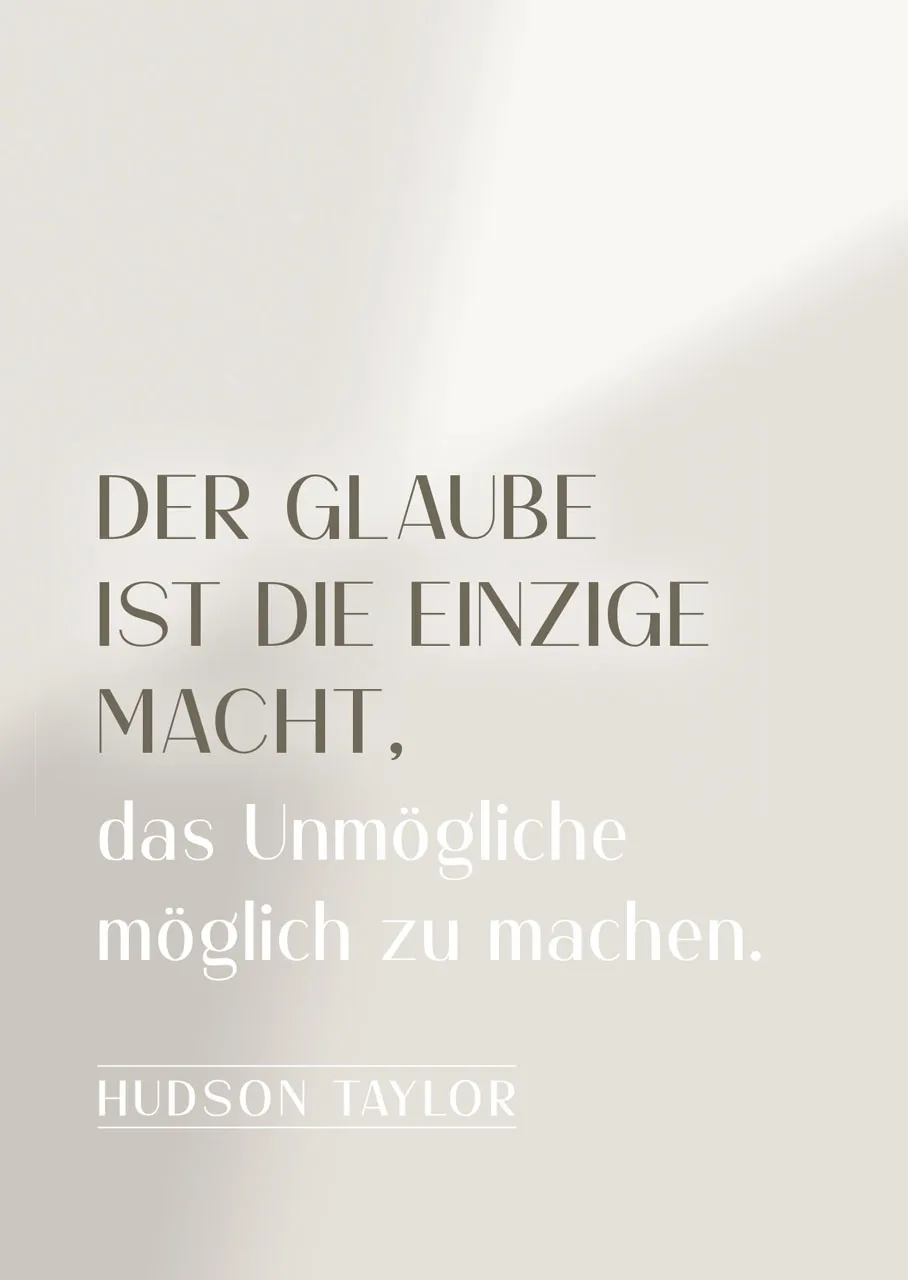 Postkarte Der Glaube ist die einzige Macht - Hudson Taylor