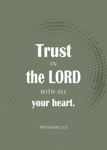 Postkarte Trust in the Lord with all your heart - PROVERBS 3:5