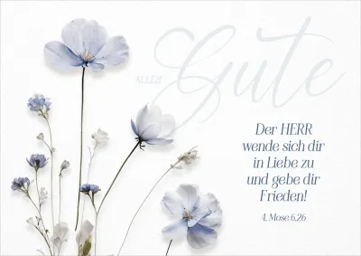 Faltkarte Alles Gute - 4. Mose 6,26