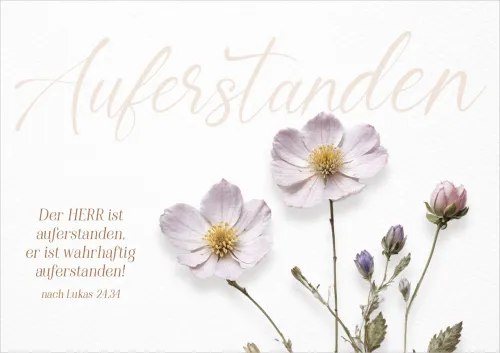 Faltkarte Ostern - nach Lukas 24,34