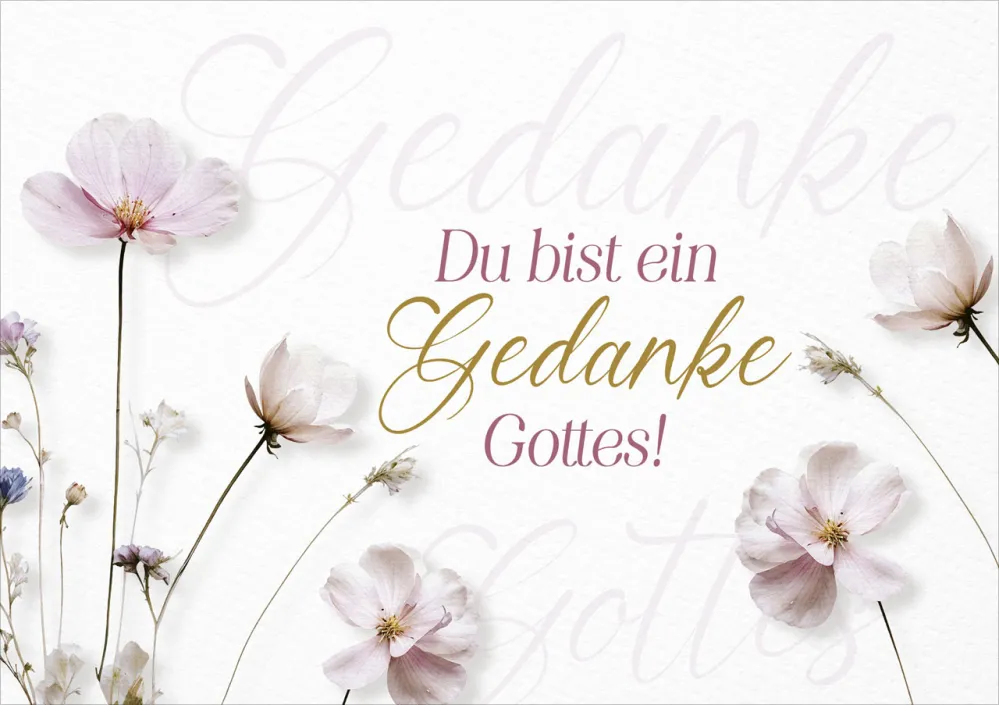 Faltkarte Gedanke Gottes - Epheser 1,4