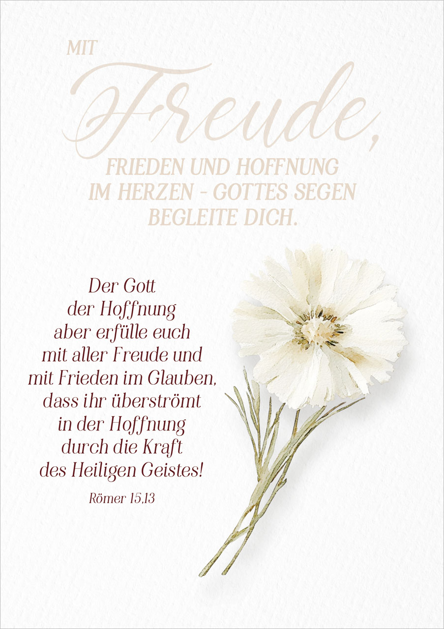 Faltkarte Freude - Römer 15,13