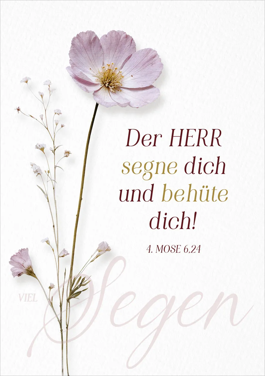 Faltkarte Der Herr segne dich - 4. Mose 6,24