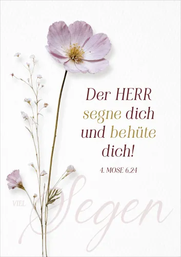 Faltkarte Der Herr segne dich - 4. Mose 6,24