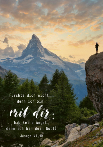 Faltkarte Jahreslosung 2027 Berg - Jesaja 41,10