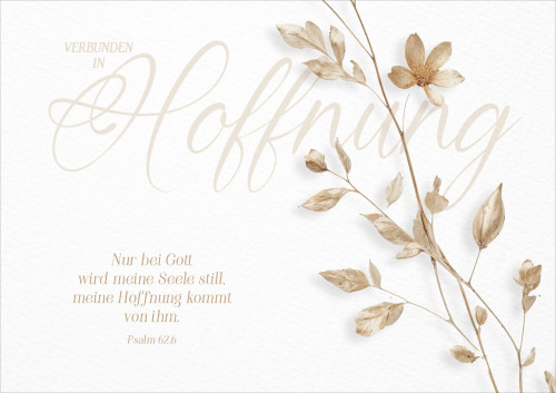 Faltkarte Trauer Hoffnung - Psalm 62,6