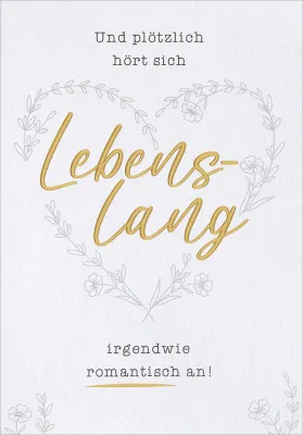 Faltkarte Hochzeit Lebenslang - Ruth 1,16