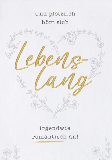 Faltkarte Hochzeit Lebenslang - Ruth 1,16