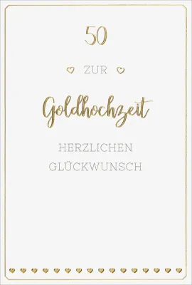 Faltkarte Goldhochzeit 50