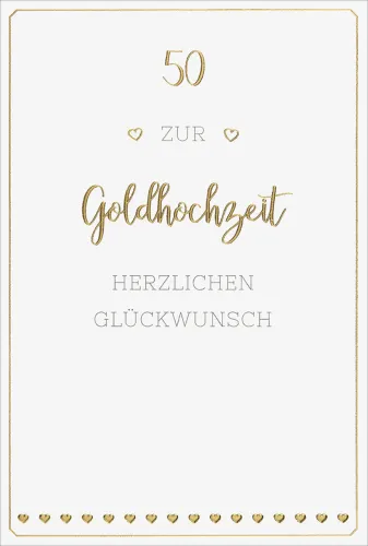 Faltkarte Goldhochzeit 50