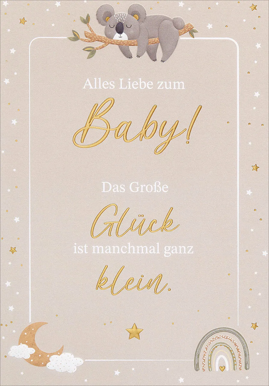 Faltkarte Geburt Alles Liebe zum Baby