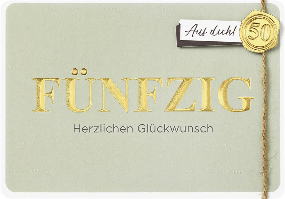 Faltkarte Geburtstag 50 - aus Hebräer 12,2