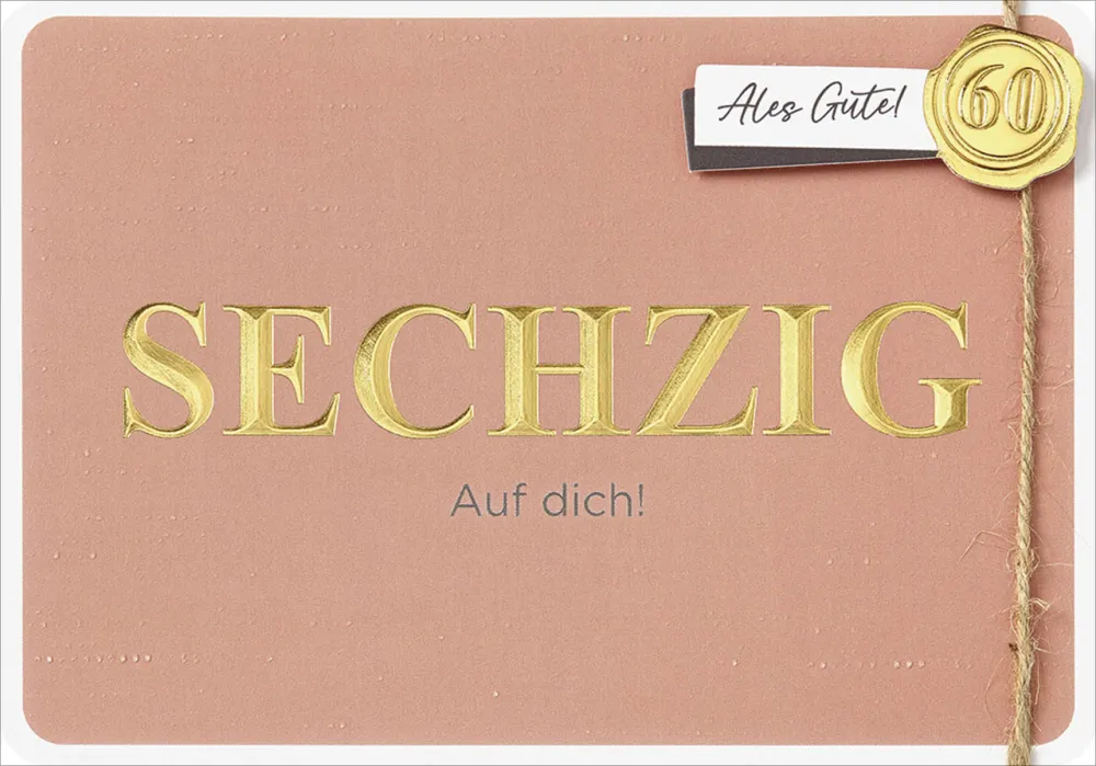 Faltkarte Geburtstag 60 - nach Jesaja 43,4