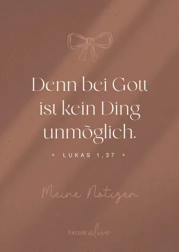 Notizblock Fatzer alive - Meine Notizblock A6 - Lukas 1,37