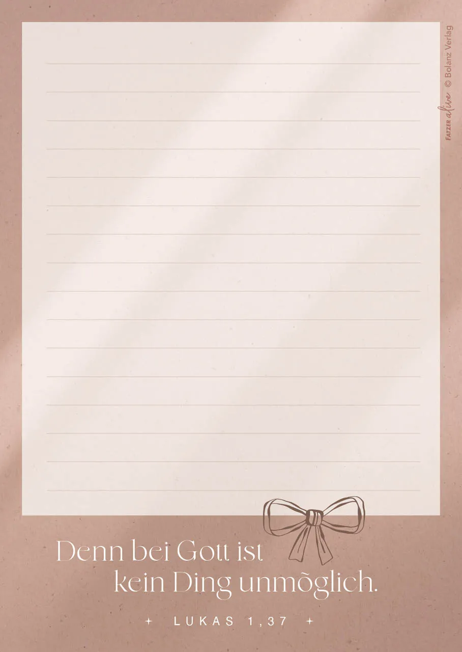 Notizblock Fatzer alive - Meine Notizblock A6 - Lukas 1,37
