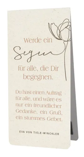 Magnetlesezeichen Werde ein Segen