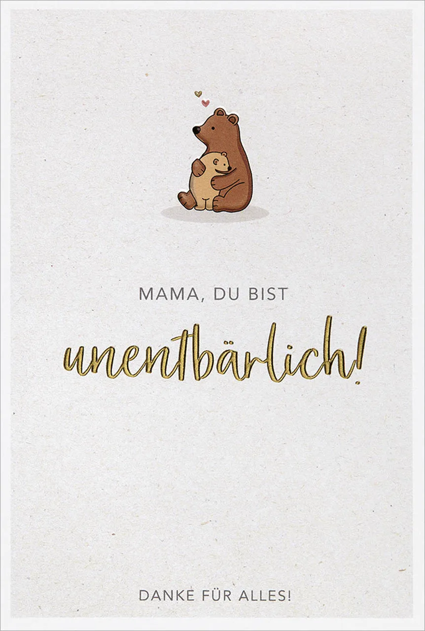 Faltkarte Muttertag unentbärlich - Psalm 138,3