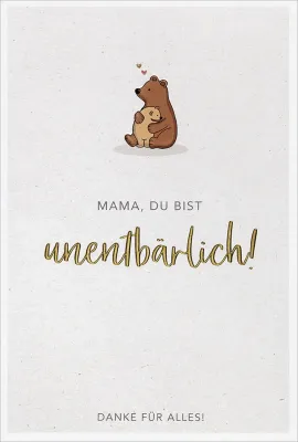 Faltkarte Muttertag unentbärlich - Psalm 138,3