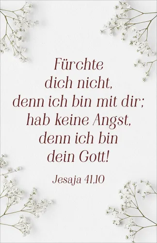 Poster A2 Jahreslosung 2027 Blumen - Jesaja 41,10