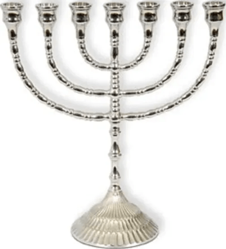 MENORAH CA 30 CM SILBERFARBEN OHNE KERZEN