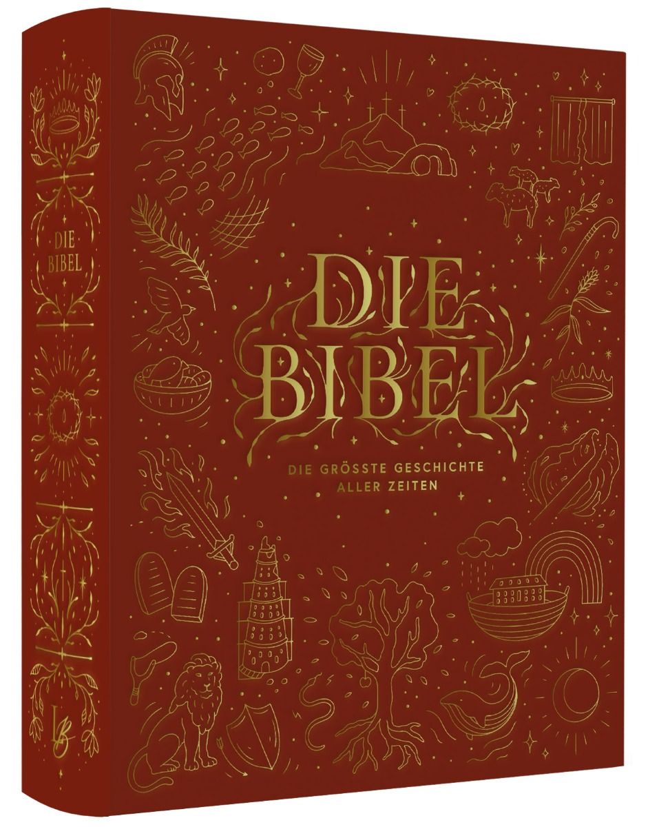 NeÜ bibel.heute Liebezurbibel (Schreibrandbibel Redeemed) - Hardcover rot - Für Teenie