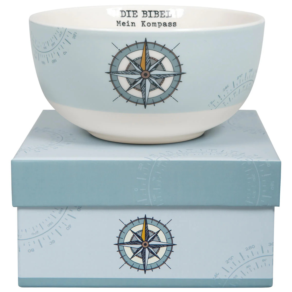 Die Bibel - Mein Kompass - Müslischale Kompass - Fassungsvermögen ca. 0,4 l - in Geschenkbox