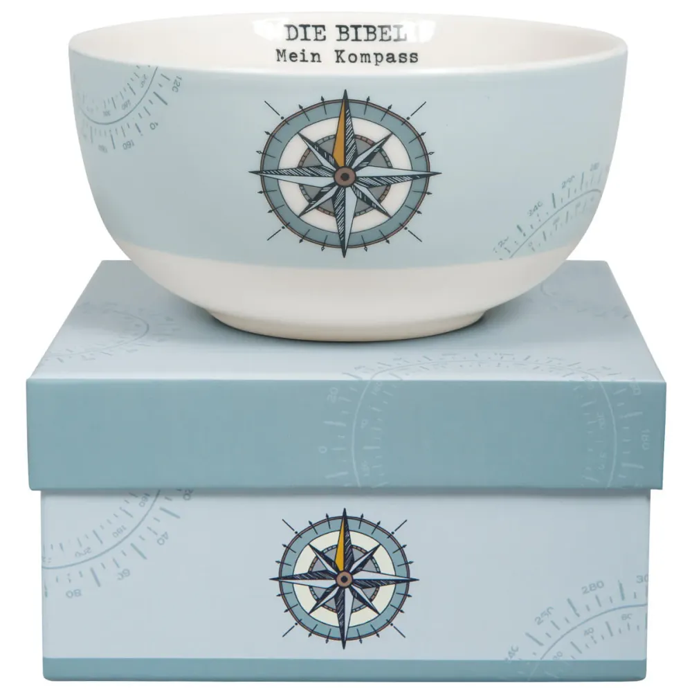 Die Bibel - Mein Kompass - Müslischale Kompass - Fassungsvermögen ca. 0,4 l - in Geschenkbox