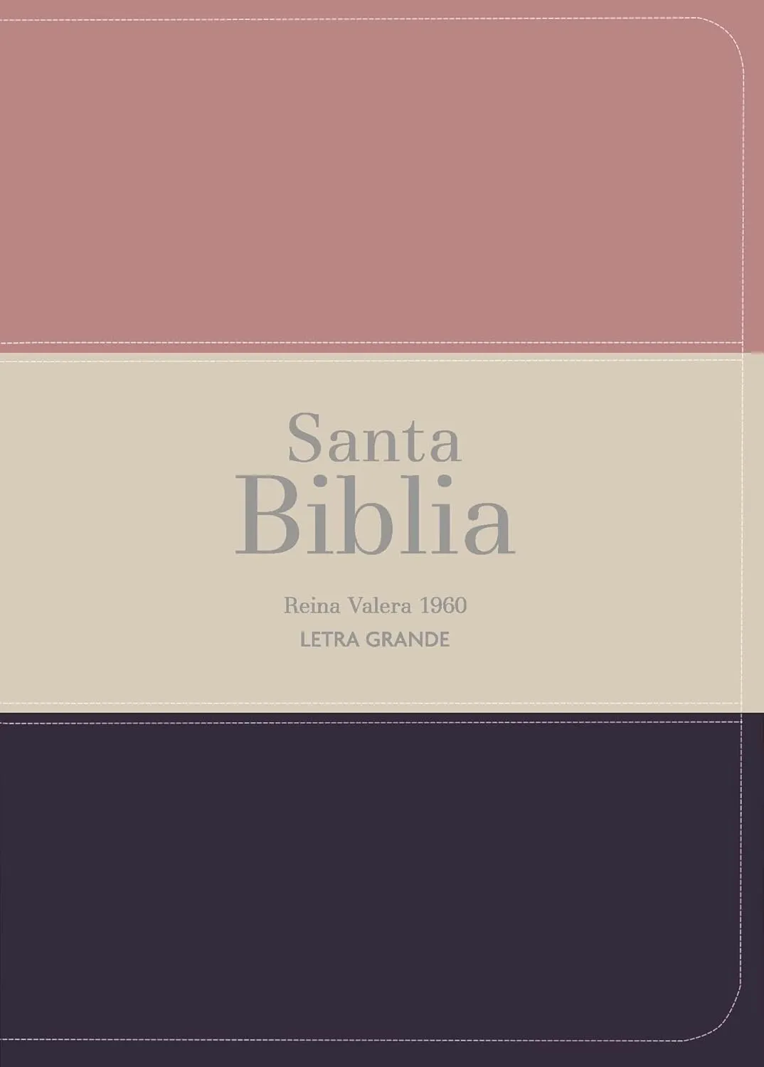 Espagnol, Bible, Reina Valera 1960, compacte, grands caractères, similicuir melon, beige et bleu...
